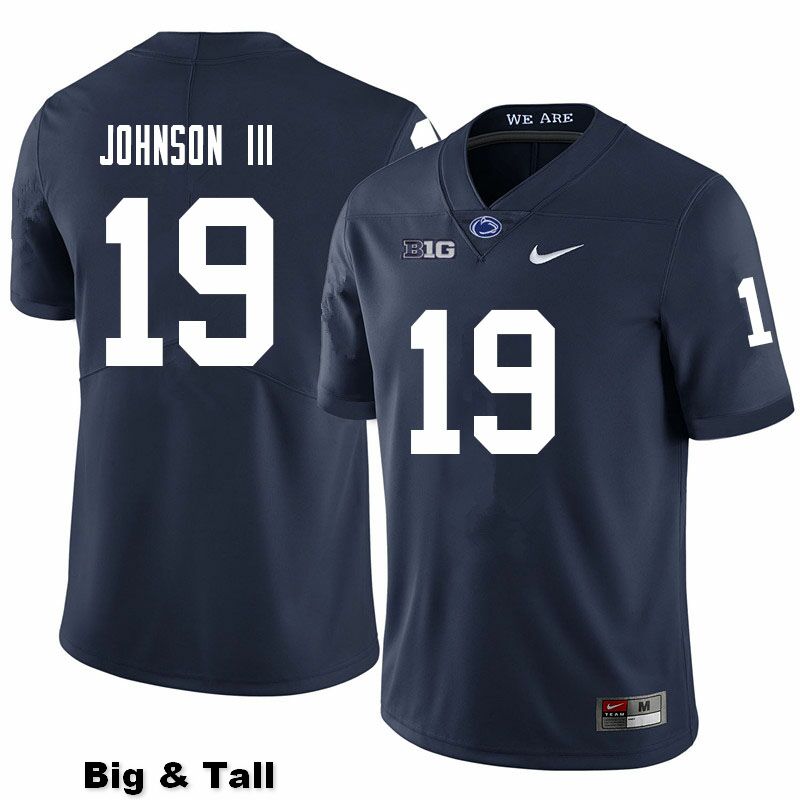 NCAA Nike Men's Penn State Nittany Lions Joseph Johnson III #19 College Football Authentic Big & Tall Navy Stitched Jersey CDP8298SI